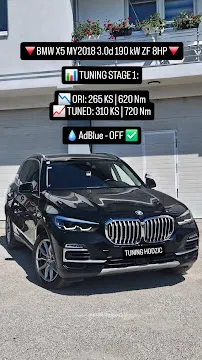 BMW X5: 265 → 310 KS (Instagram)