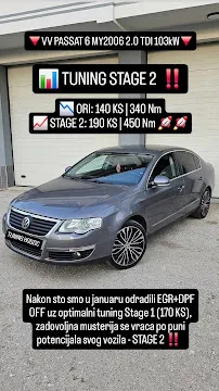 VW Passat 6: 140 → 190 KS (Instagram)